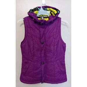 Burton Dry Ride Women Full Zip Hood Snowboard Winter No Fur Jacket Vest Size‎ M